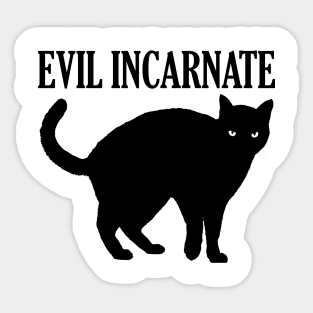 Evil Incarnate Black Cat Sticker